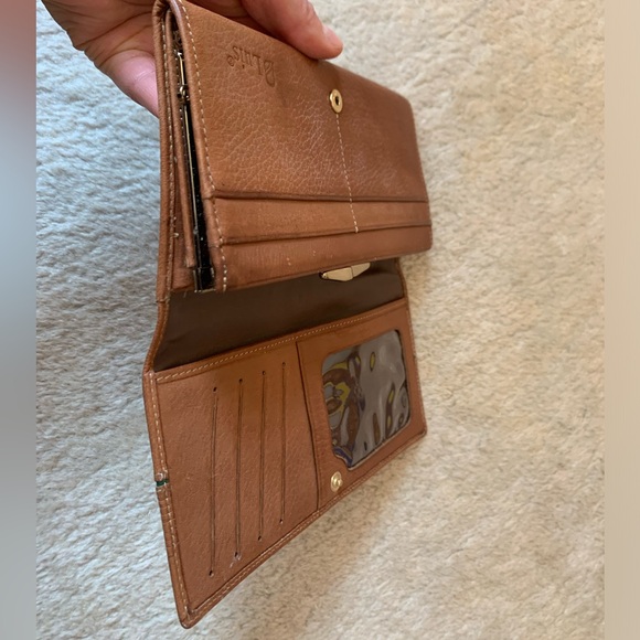 Vintage 80s Designer Large Wallet Italian Cowhide Leather Good Condition - Picture 15 of 17